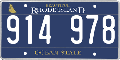 RI license plate 914978