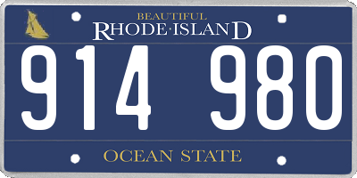 RI license plate 914980