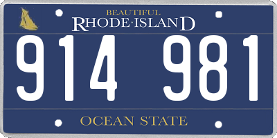 RI license plate 914981