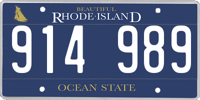 RI license plate 914989
