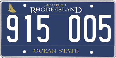 RI license plate 915005