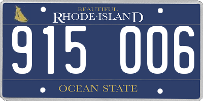 RI license plate 915006
