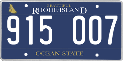 RI license plate 915007