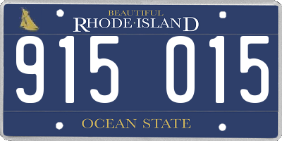 RI license plate 915015
