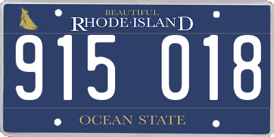 RI license plate 915018