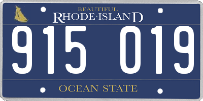 RI license plate 915019