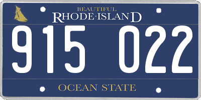 RI license plate 915022