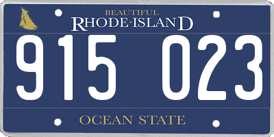 RI license plate 915023