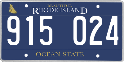 RI license plate 915024