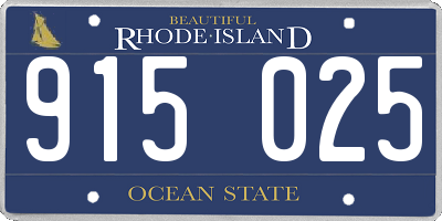 RI license plate 915025