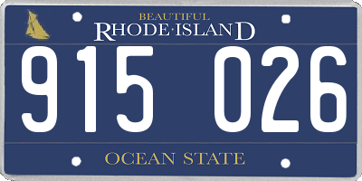 RI license plate 915026