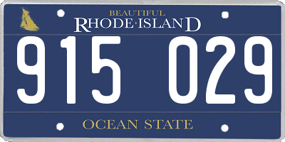 RI license plate 915029