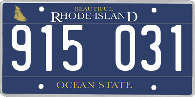 RI license plate 915031