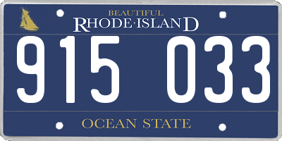RI license plate 915033