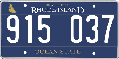 RI license plate 915037