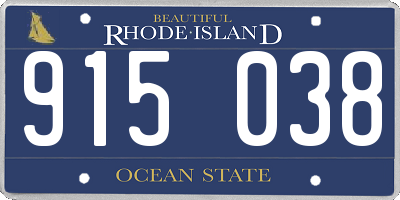 RI license plate 915038