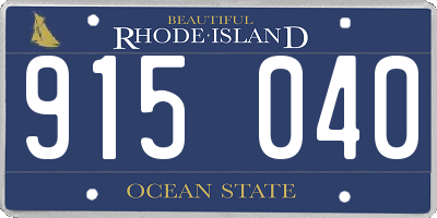 RI license plate 915040