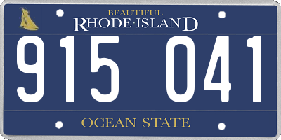 RI license plate 915041