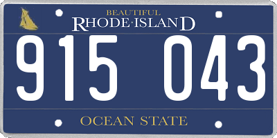 RI license plate 915043