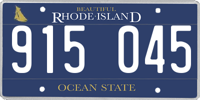 RI license plate 915045