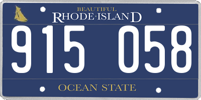 RI license plate 915058