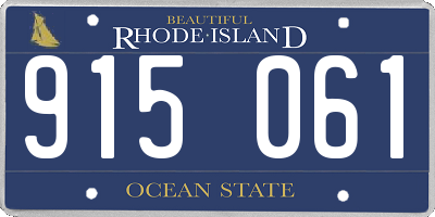 RI license plate 915061