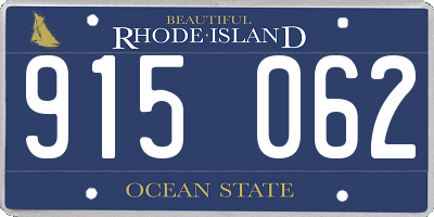 RI license plate 915062