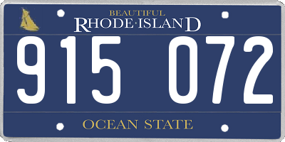 RI license plate 915072
