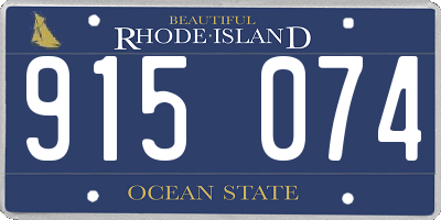 RI license plate 915074
