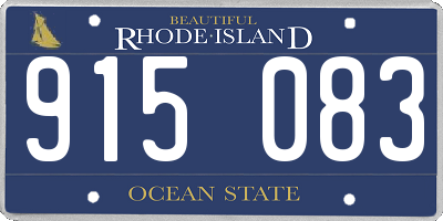 RI license plate 915083