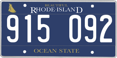 RI license plate 915092