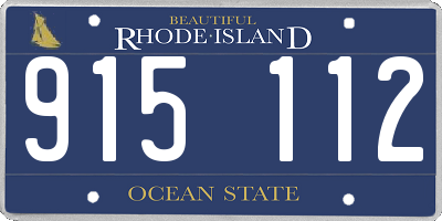 RI license plate 915112