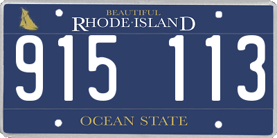 RI license plate 915113