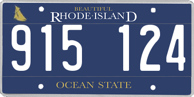 RI license plate 915124