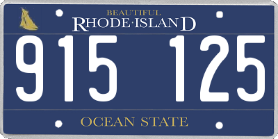 RI license plate 915125
