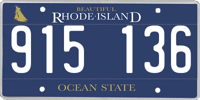 RI license plate 915136