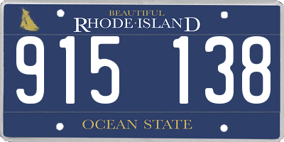 RI license plate 915138