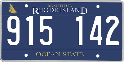 RI license plate 915142