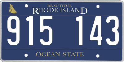 RI license plate 915143