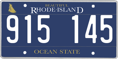 RI license plate 915145