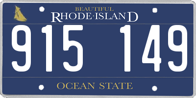 RI license plate 915149