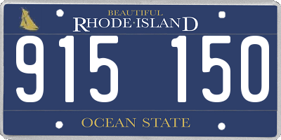 RI license plate 915150