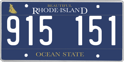 RI license plate 915151