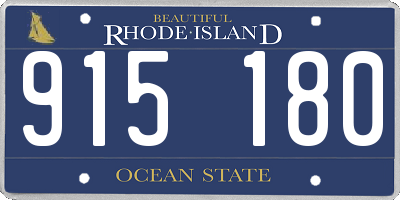 RI license plate 915180