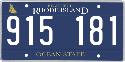 RI license plate 915181
