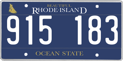 RI license plate 915183