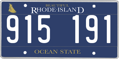 RI license plate 915191