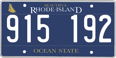 RI license plate 915192