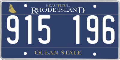 RI license plate 915196
