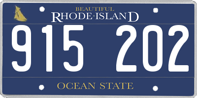 RI license plate 915202